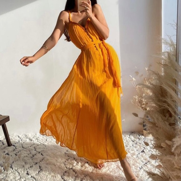 Zara Dresses & Skirts - Zara cotton silk maxi dress